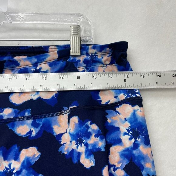 Old Navy Active Leggings Women Sz XXL Blue Pink Floral Pull On Go Dry Drawstring - Picture 3 of 11
